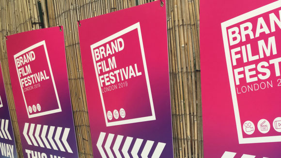 Posters for the film event, with the words 'Brand Film Festival 2019'.